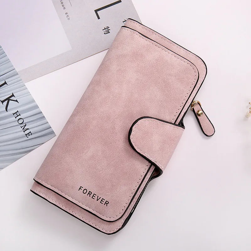 Women's Solid Color Pu Leather Buckle Wallets