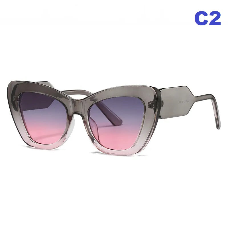 Fashion Leopard Pc Cat Eye Full Frame Women's Sunglasses