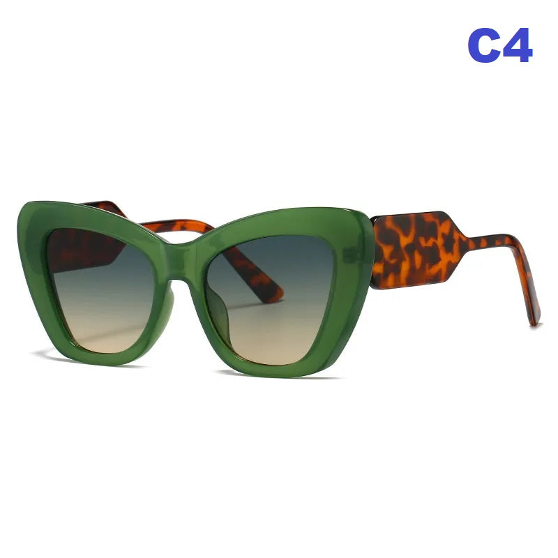 Fashion Leopard Pc Cat Eye Full Frame Women's Sunglasses