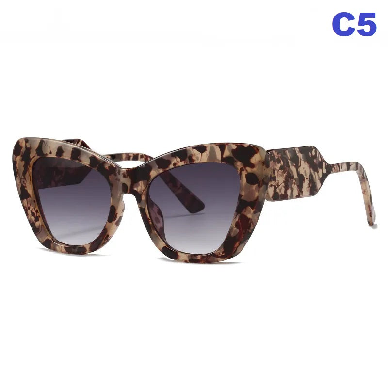 Fashion Leopard Pc Cat Eye Full Frame Women's Sunglasses