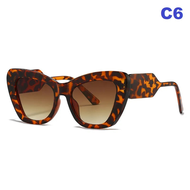 Fashion Leopard Pc Cat Eye Full Frame Women's Sunglasses