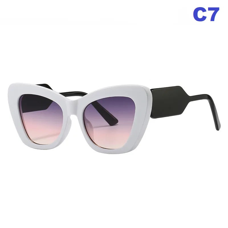 Fashion Leopard Pc Cat Eye Full Frame Women's Sunglasses