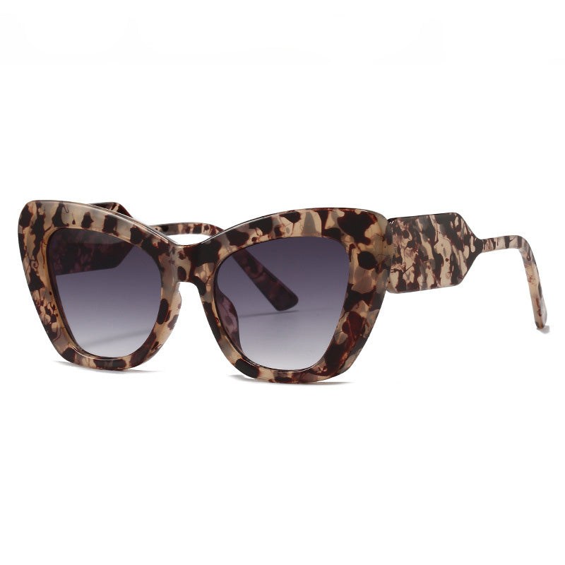 Fashion Leopard Pc Cat Eye Full Frame Women's Sunglasses