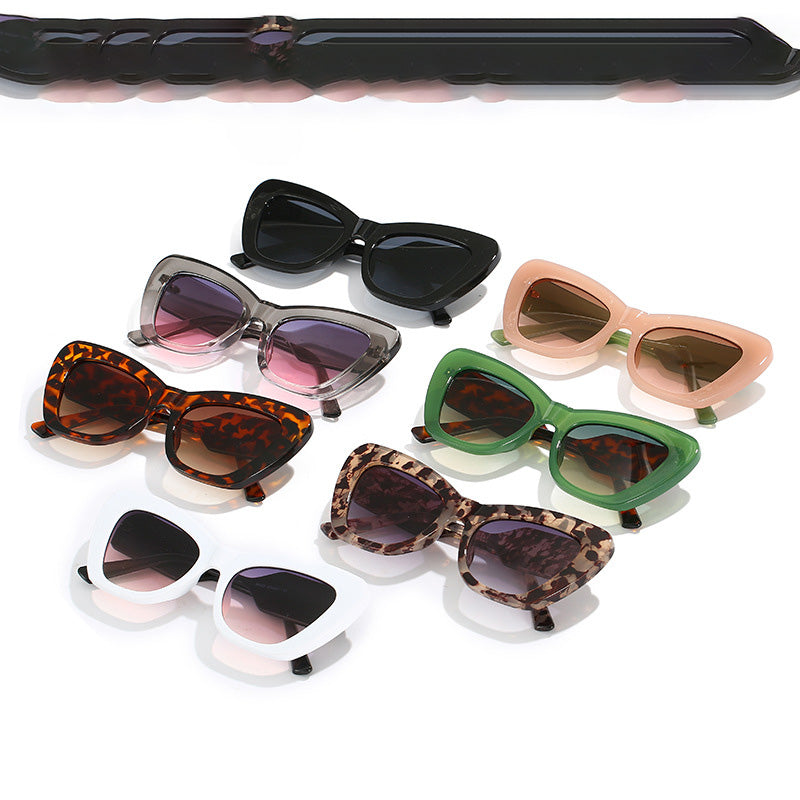 Fashion Leopard Pc Cat Eye Full Frame Women's Sunglasses