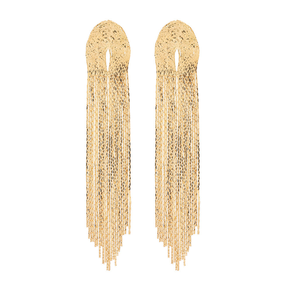 Simple Style Solid Color Alloy Tassel Women'S Earrings