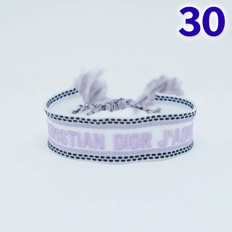 Ethnic Style Letter Polyester Braid Unisex Bracelets (part 1), pack of 10 pieces