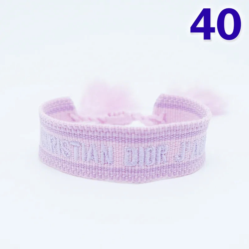 Ethnic Style Letter Polyester Braid Unisex Bracelets (part 1), pack of 10 pieces