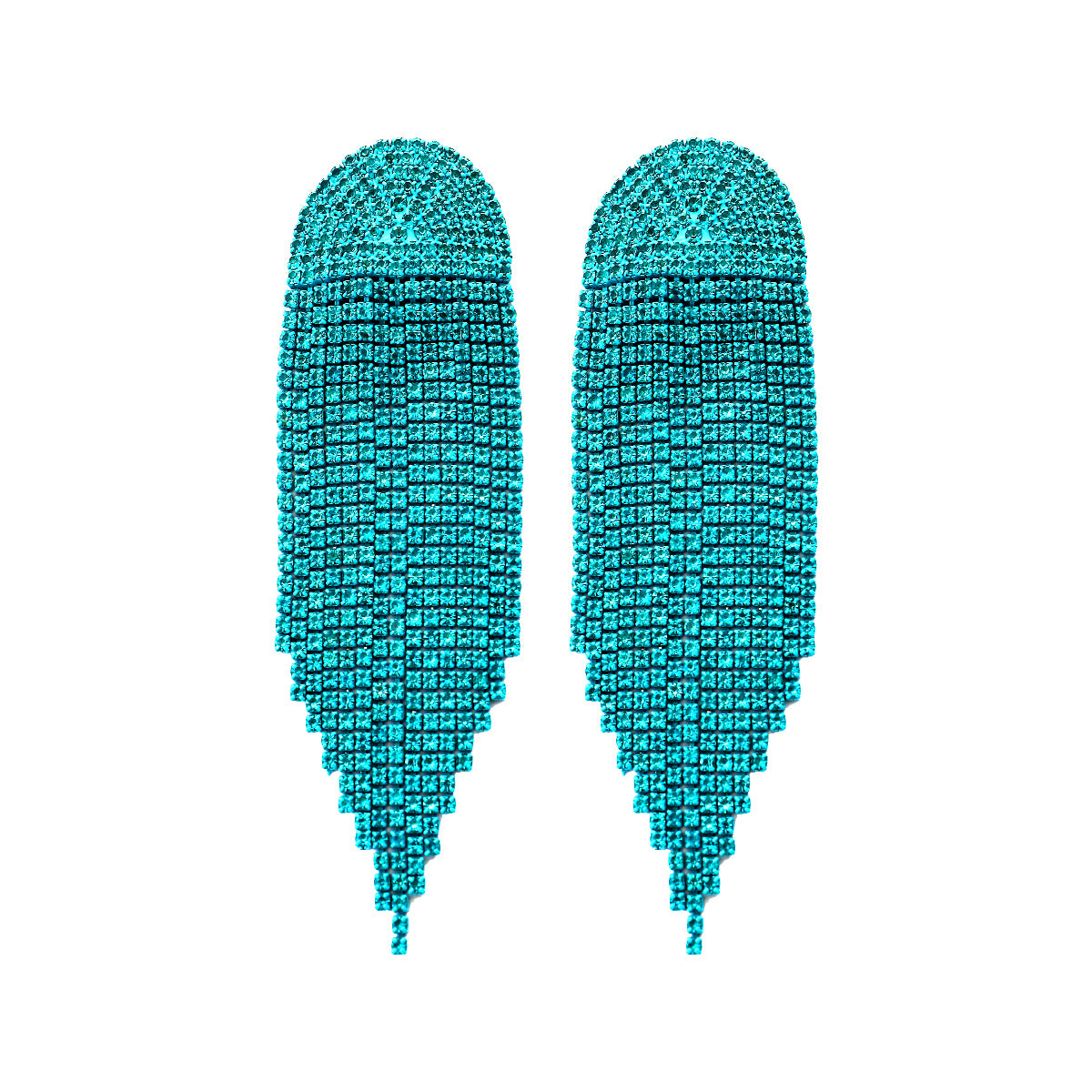 Solid Color Rhinestone Inlay Artificial Gemstones Women'S Earrings