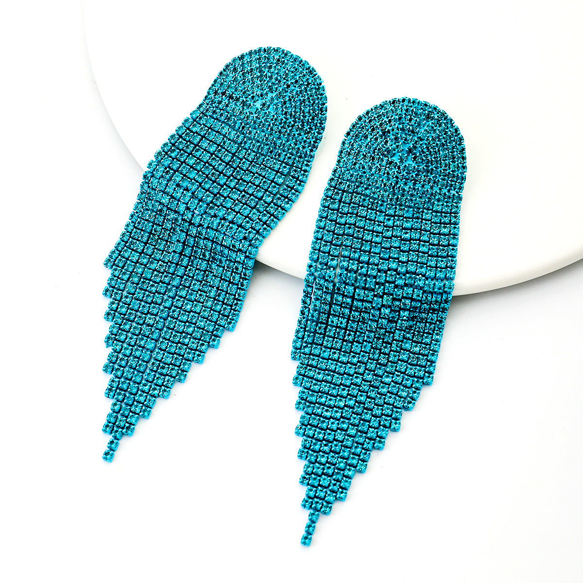 Solid Color Rhinestone Inlay Artificial Gemstones Women'S Earrings
