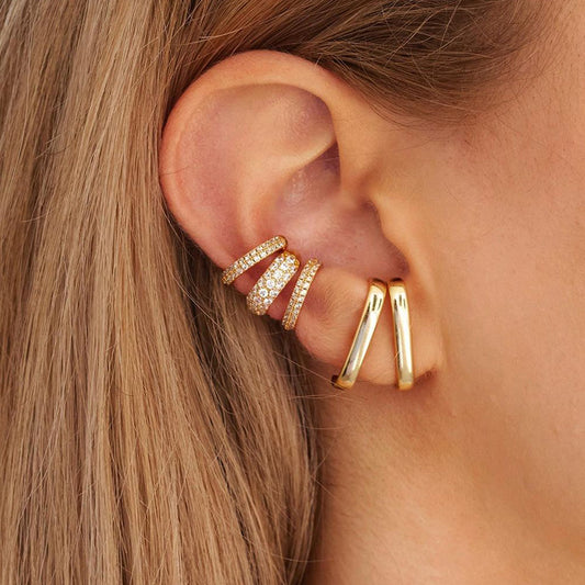 Simple Style Geometric Copper Ear Studs