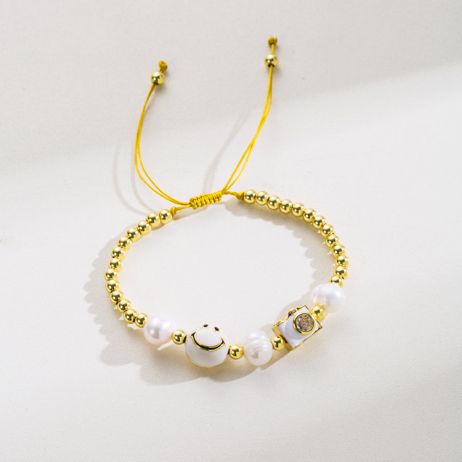 Fashion Devil's Eye Rope Copper 18k Gold Plated Bracelets