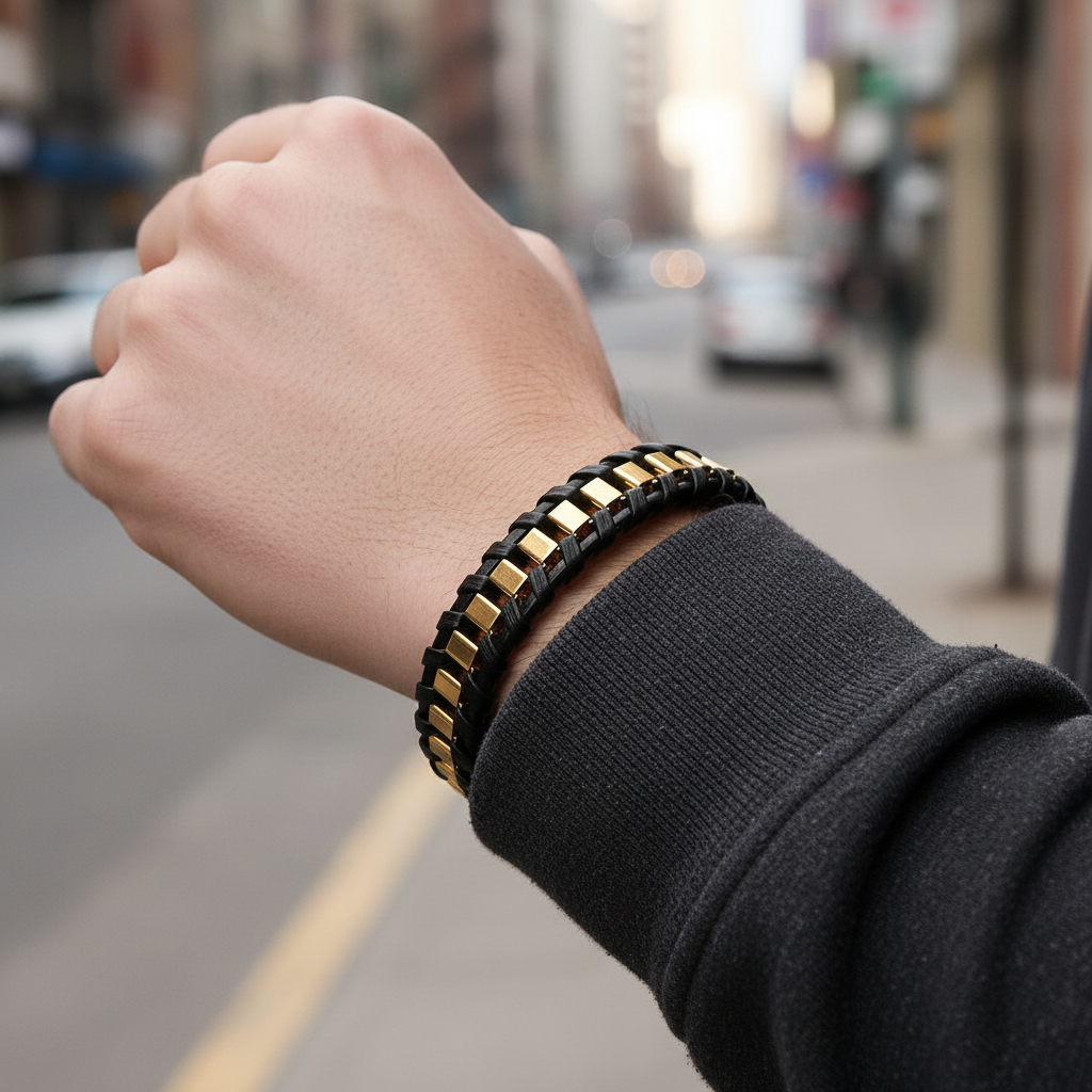 Δερμάτινο βραχιόλι με ατσάλι και μαγνητικό κούμπωμα – 3 μεγέθη & 3 χρώματα – So Cute by Dimi