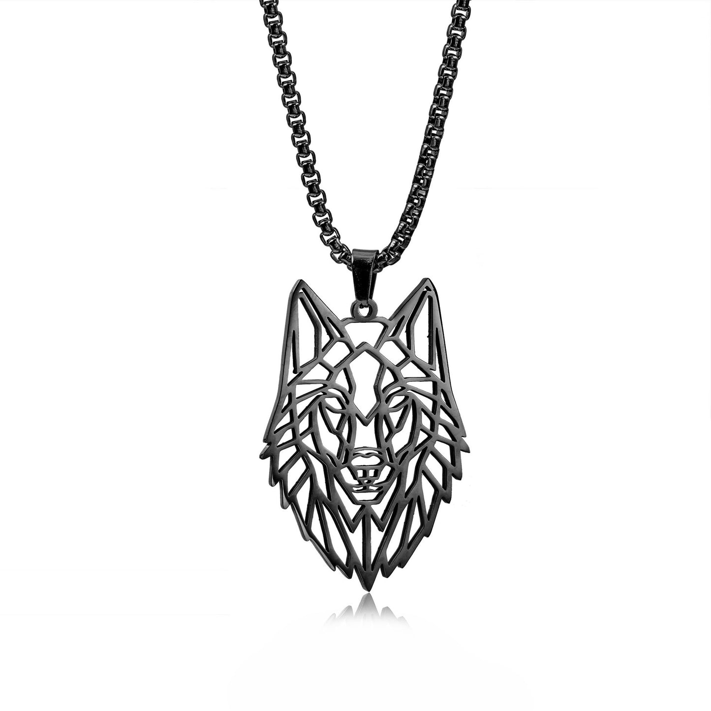 Wolf Stainless Steel Men'S Pendants Necklace