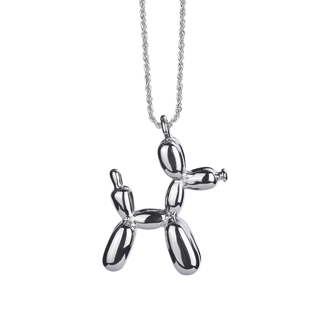 Balloon Dog Titanium Steel Unisex Pendant Necklace