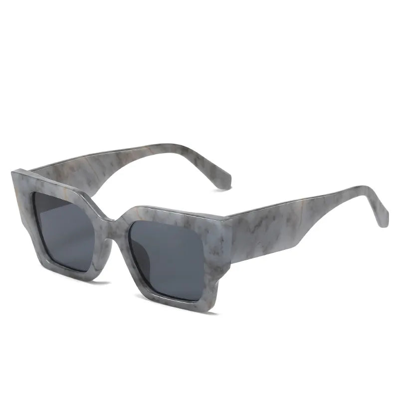 Retro τετράγωνα Cat Eye γυαλιά ηλίου, υλικό φακών PC