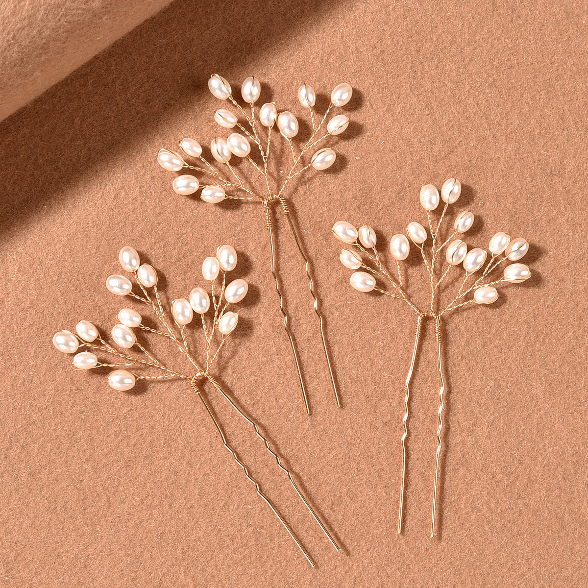 Sweet Solid Color Alloy Hairpin, set of 3 pieces