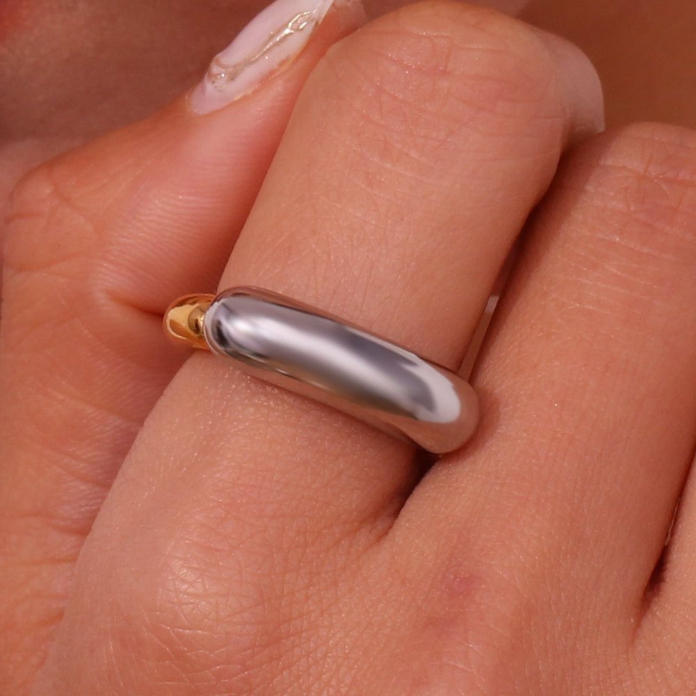 Stainless Steel 18K Gold Plated Ring