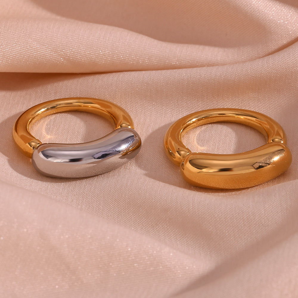 Stainless Steel 18K Gold Plated Ring