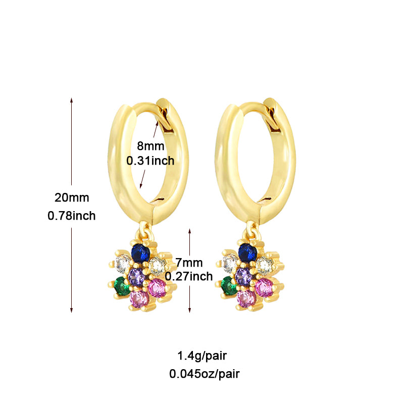 Elegant Classic Style Drop Earrings and Ear Studs by Copper with Zircon