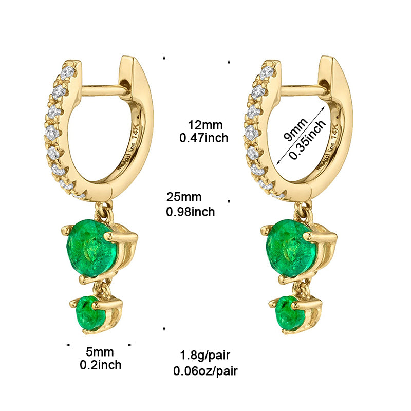 Elegant Classic Style Drop Earrings and Ear Studs by Copper with Zircon