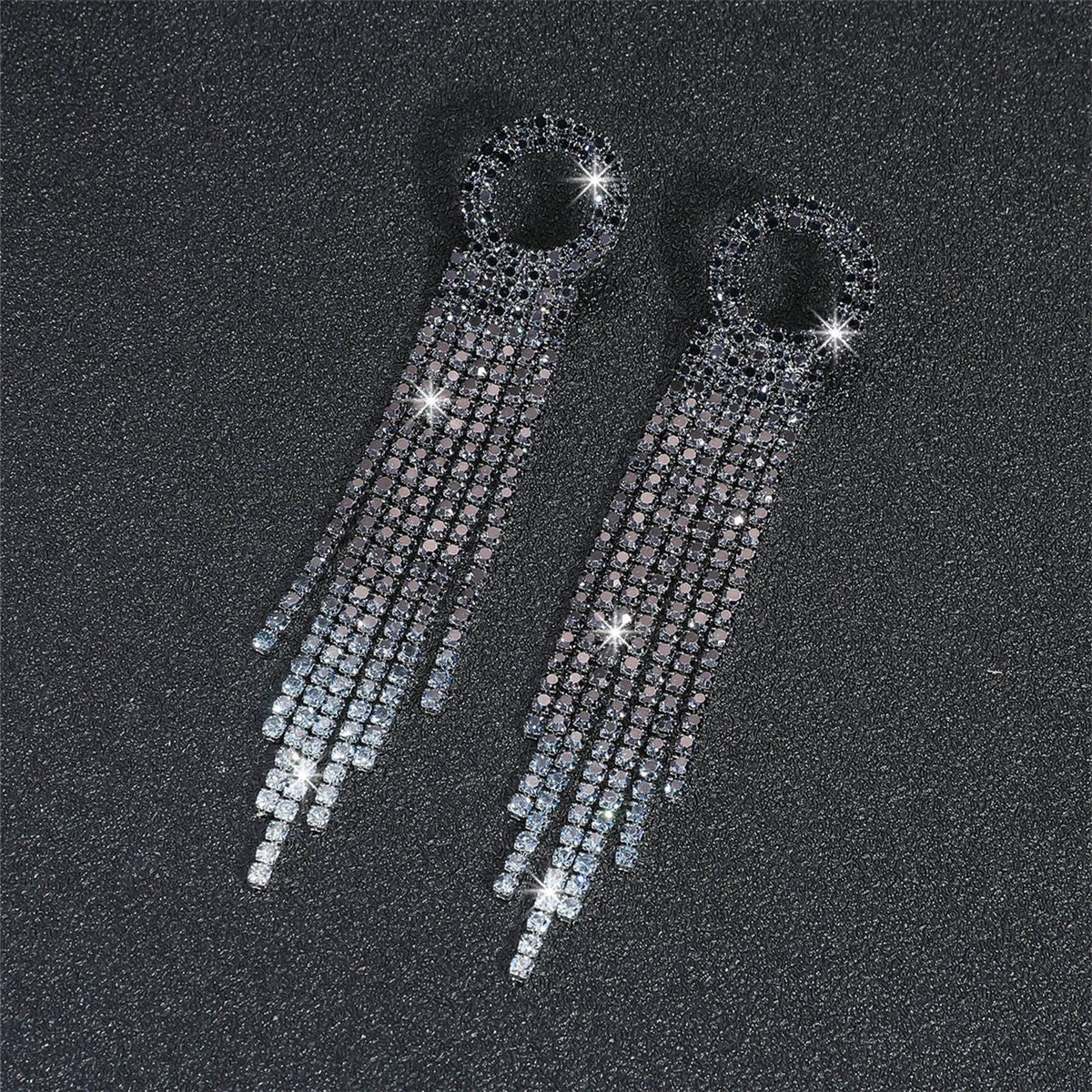 Σκουλαρίκια Sweet Tassel Copper Rhinestones Drop 