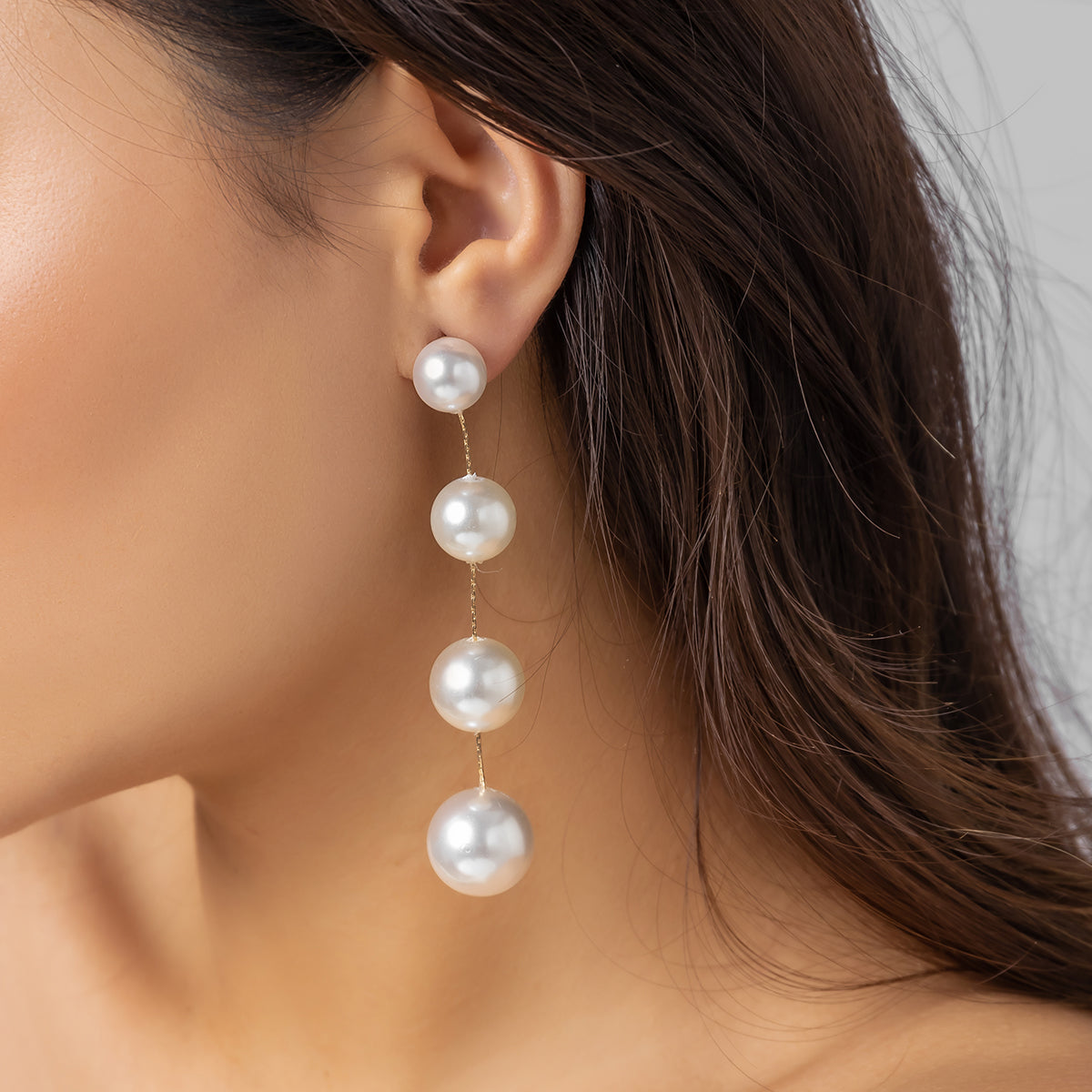 Classic Style Commute Irregular Imitation Pearl Three-dimensional Women'S Drop Earrings