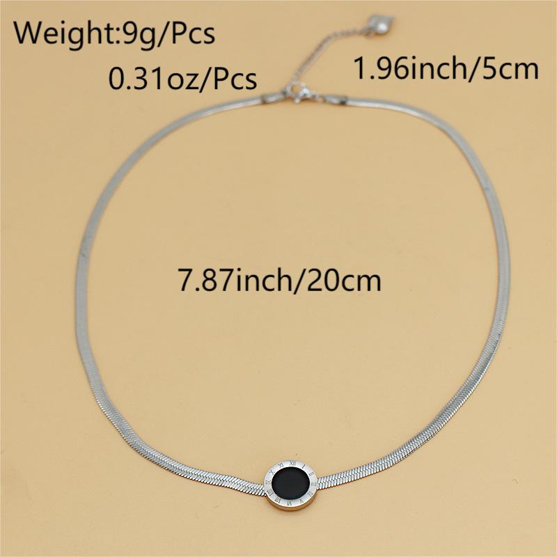 Retro Elegant Anklet with Round Zircon by Titanium Steel 18K Gold Plated or Silver Plated