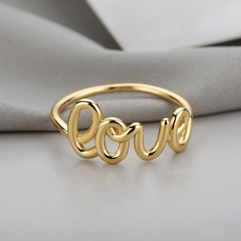 Romantic Love Copper Plating Ring