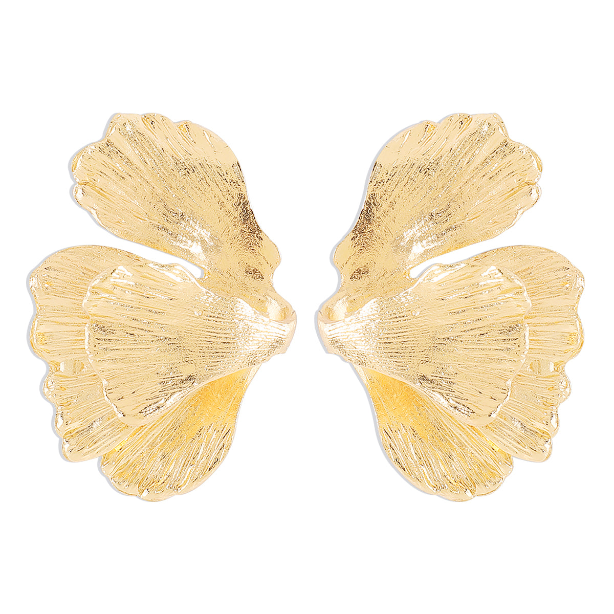 Sexy Novelty Ginkgo Leaf Alloy Irregular Women's Ear Studs