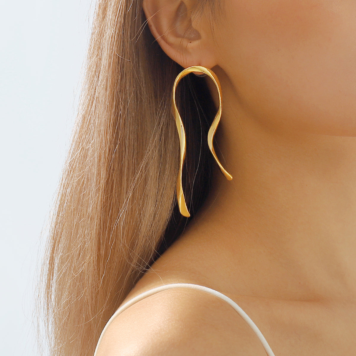 Irregular Alloy Asymmetrical Irregular Women'S Ear Studs