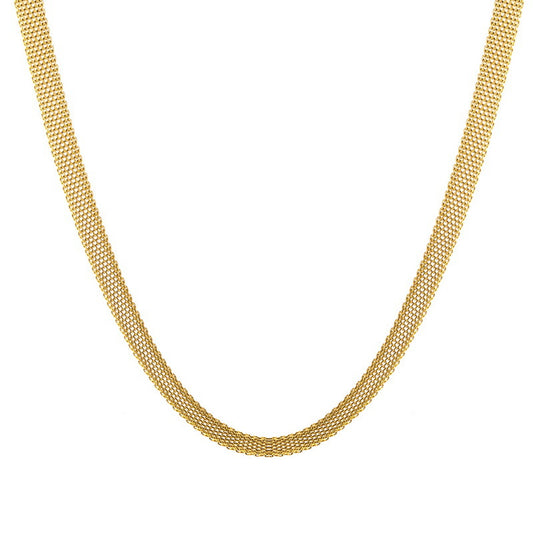 304 Stainless Steel 18K Gold Plated Retro Plating Solid Color Necklace