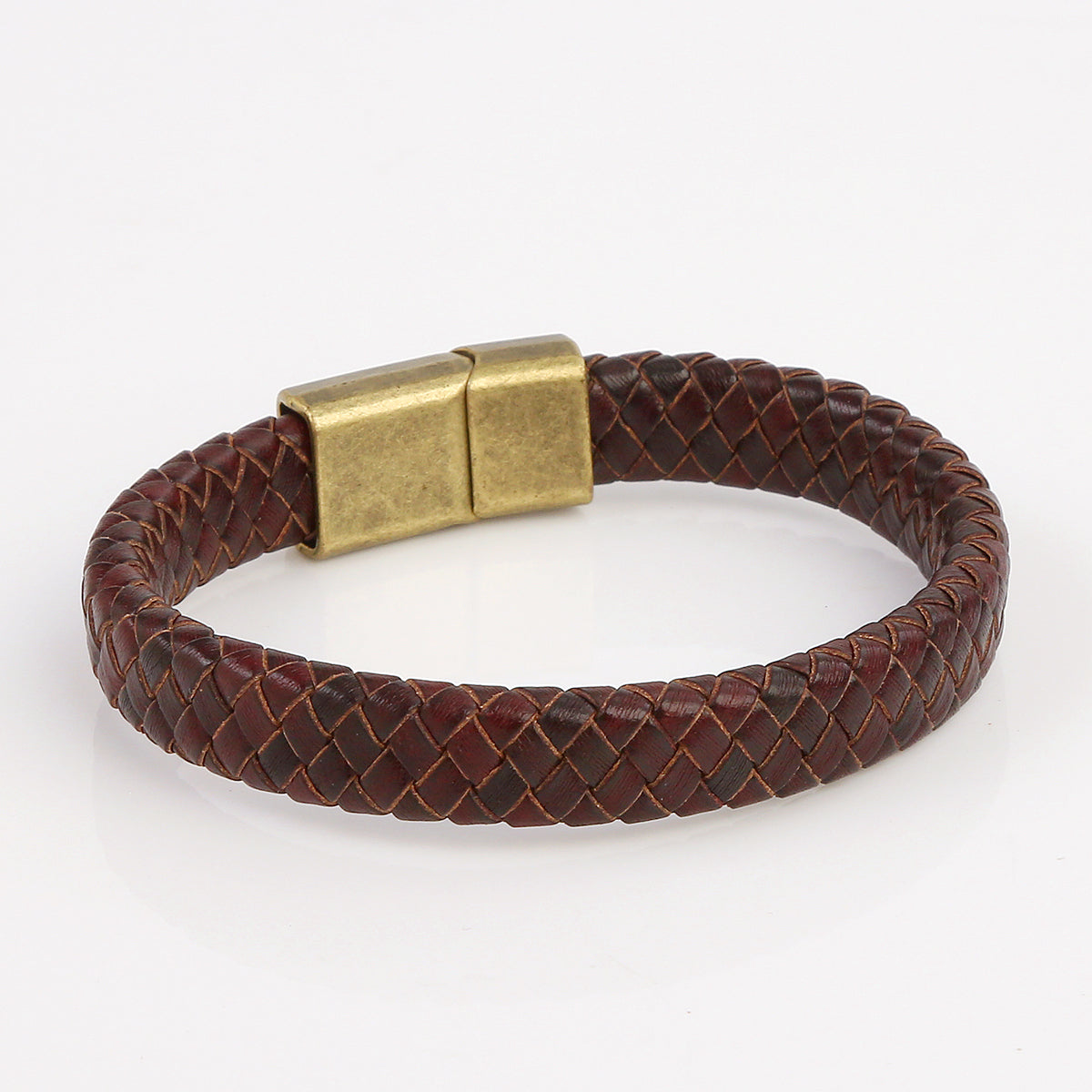 Alloy Leather Handmade Braid Men'S Bangle