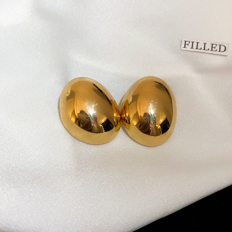 Elegant Retro Oval Irregular Ear Studs by alloy