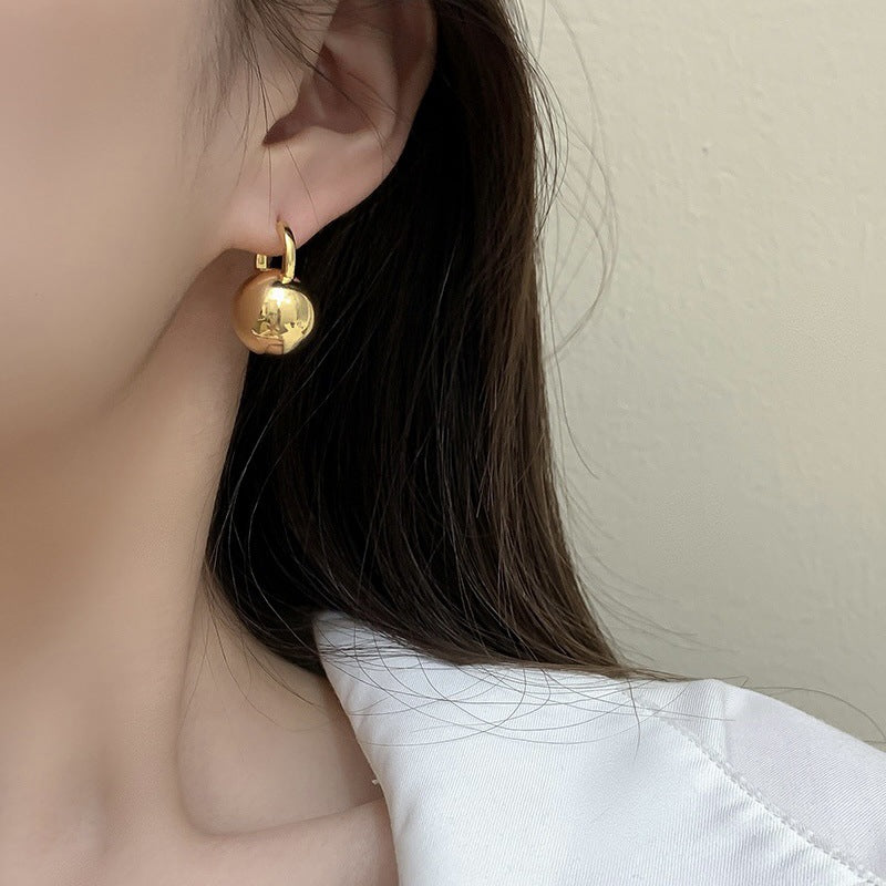 Stylish Round Copper Earrings