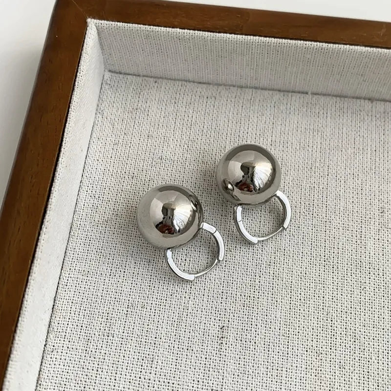 Stylish Round Copper Earrings