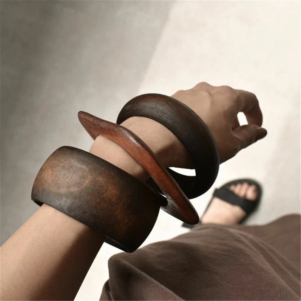 Wide Wood Bangle