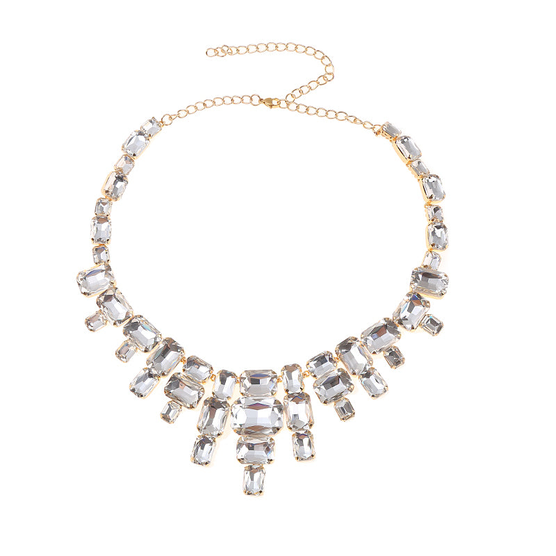 Classic Style Irregular Rhinestones  Necklace