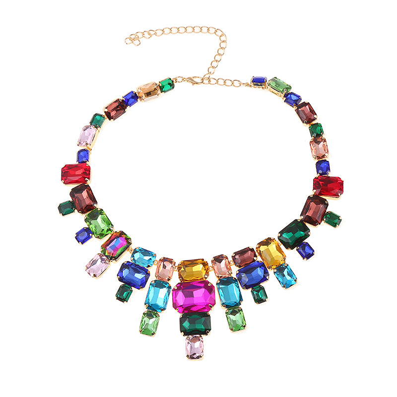 Classic Style Irregular Rhinestones  Necklace