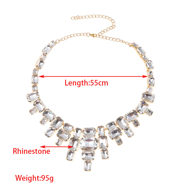 Classic Style Irregular Rhinestones  Necklace