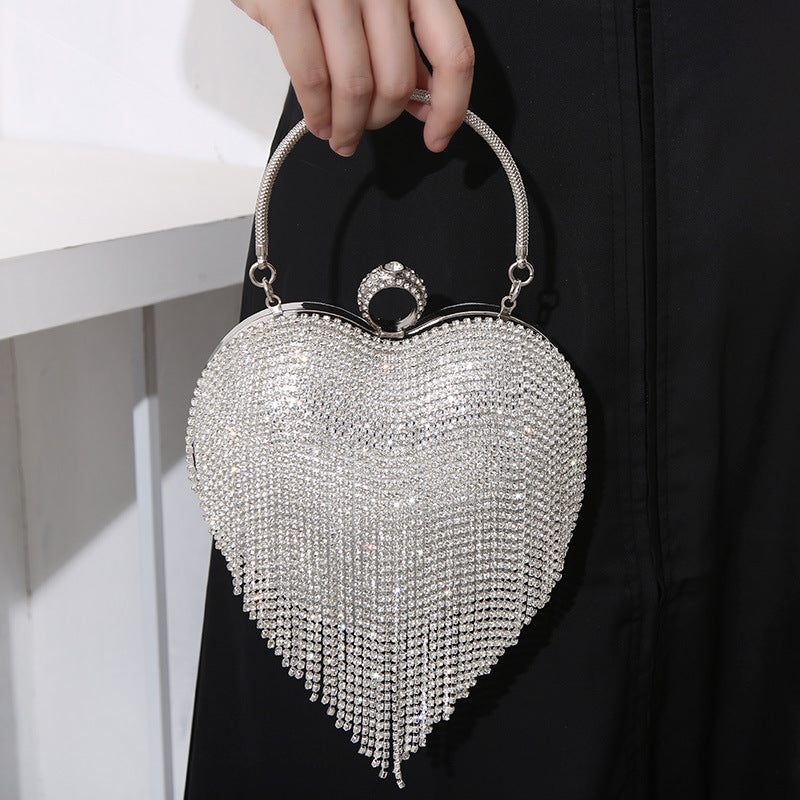 Tassel Heart-shaped Evening Bags