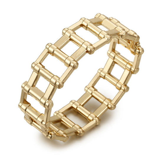 Retro Geometric Alloy Plating Women's Bangle, pack of 2