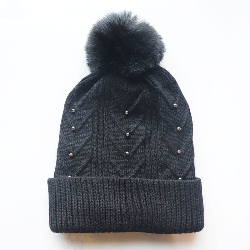 Women's Simple Style Solid Color Crimping Wool Cap