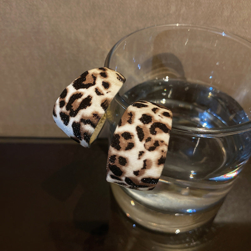 Retro Leopard Alloy Earrings