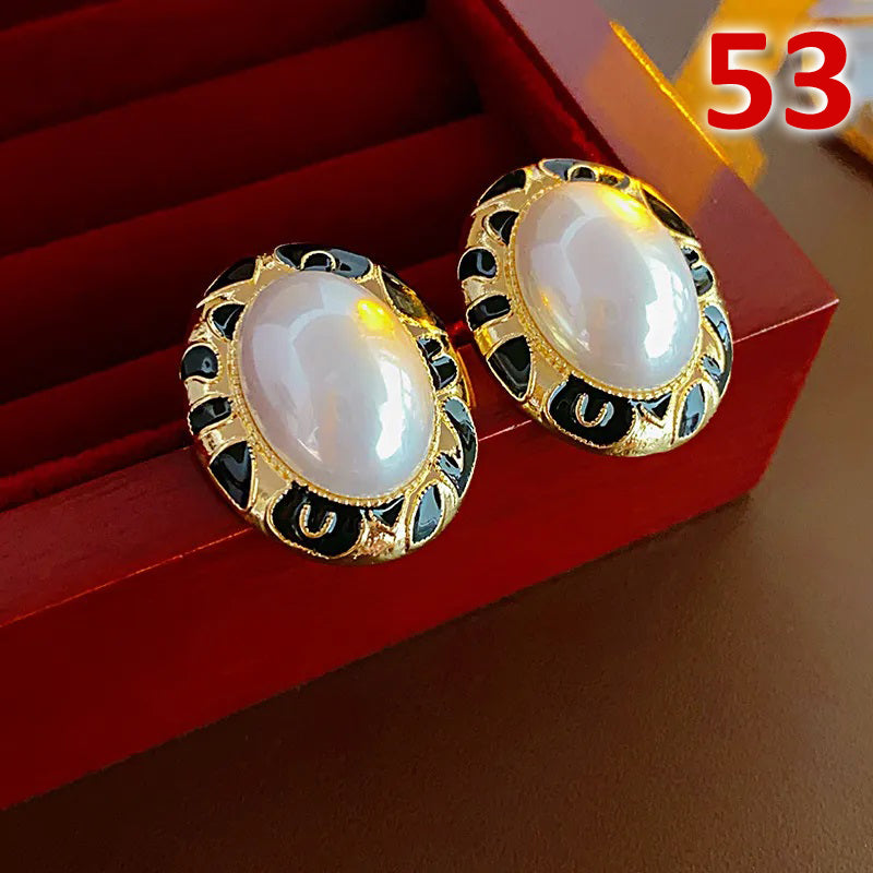 Jewelry Classic Style Water Droplets Metal Enamel Drop Earrings