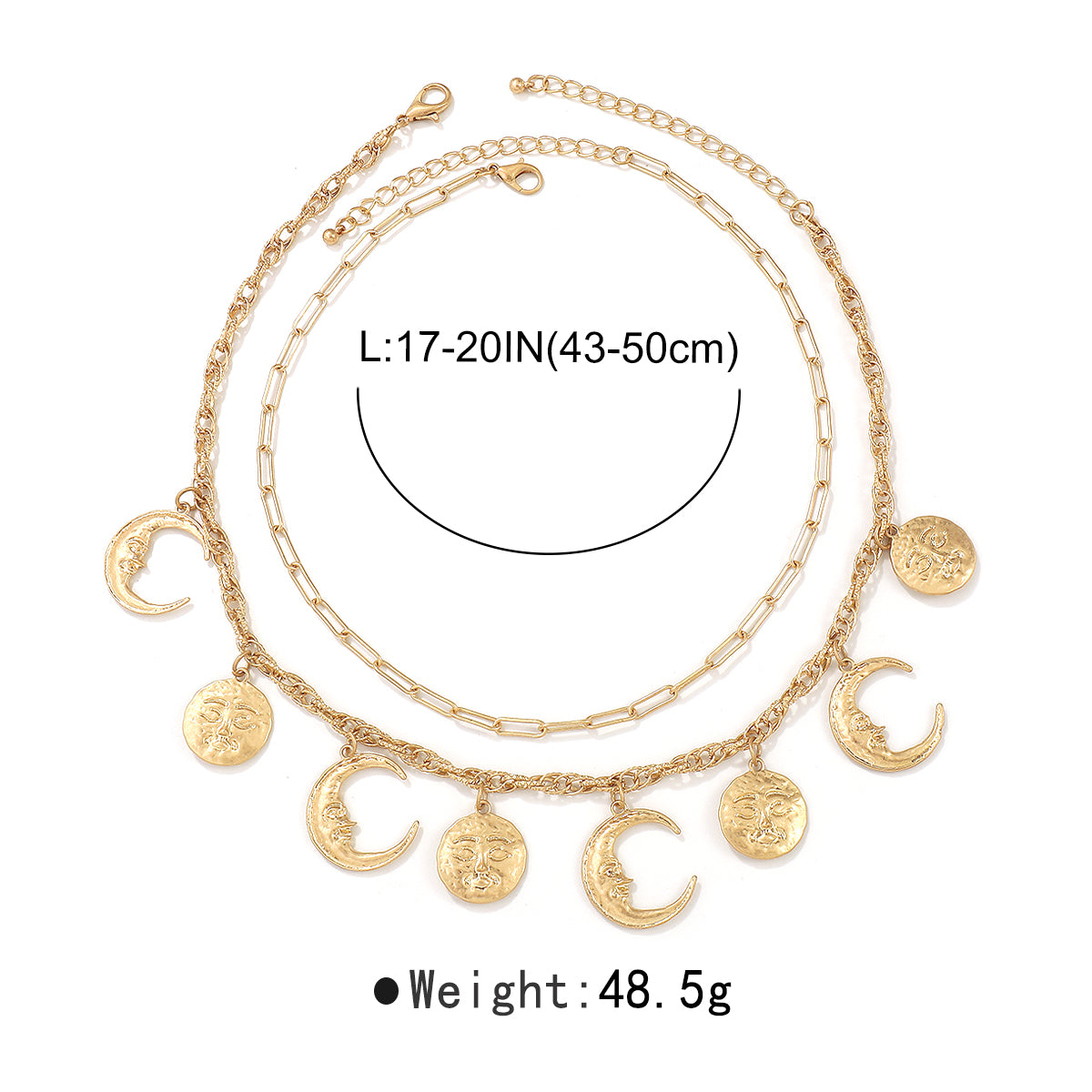 Moon Alloy Women's Layered Necklaces