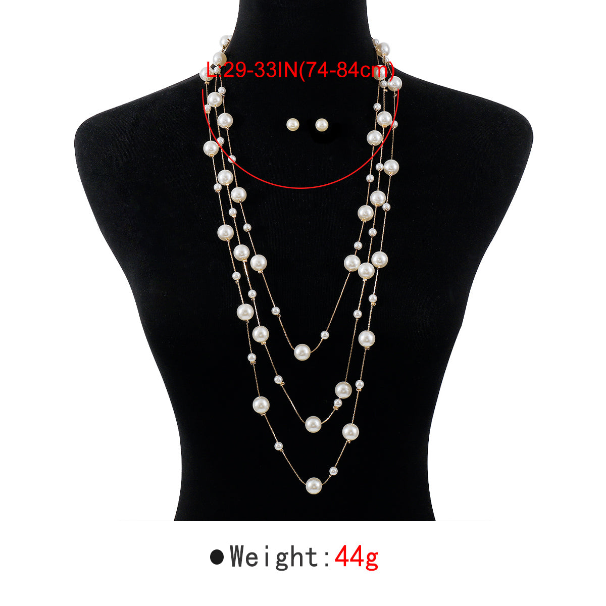Elegant Modern Style Imitation Pearl Women's Layered Necklaces