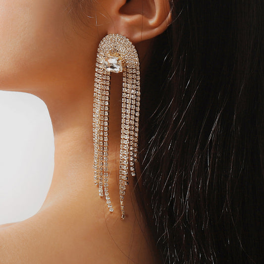 Elegant Glam Rhinestones Drop Earrings