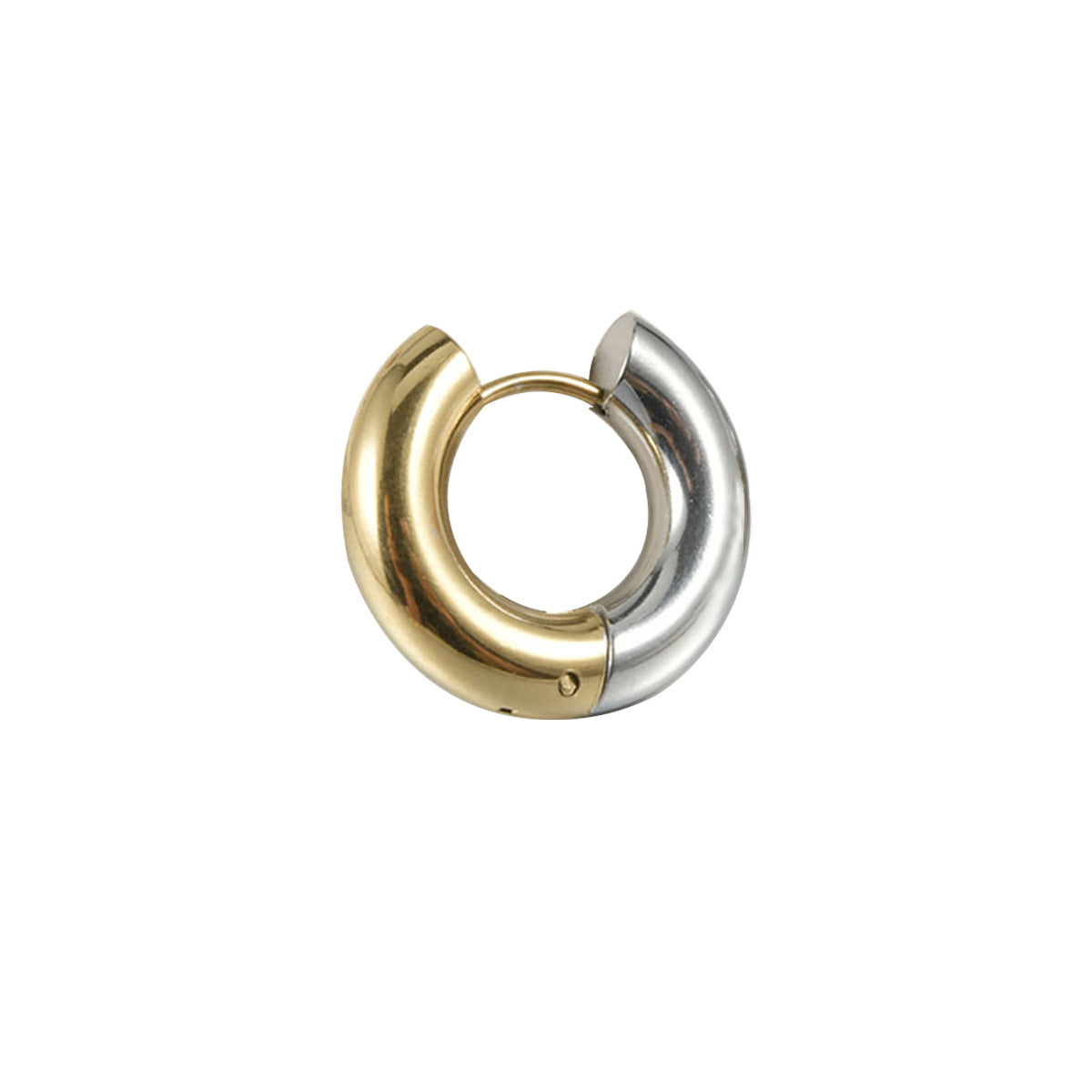 Simple Style Color Block Plating Stainless Steel Gold Plated Earrings, pack of 2 pieces