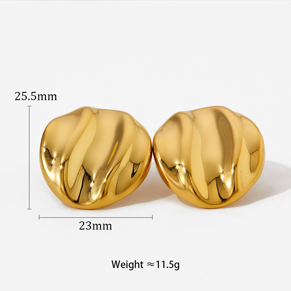 Lady Geometric Plating Stainless Steel Ear Studs