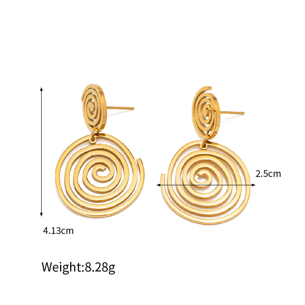 Stainless Steel Spira Earrings